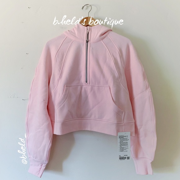 lululemon athletica | Tops | Lululemon Scuba Oversized Halfzip Hoodie Strawberry  Milkshake Size Ml New Nwt | Poshmark